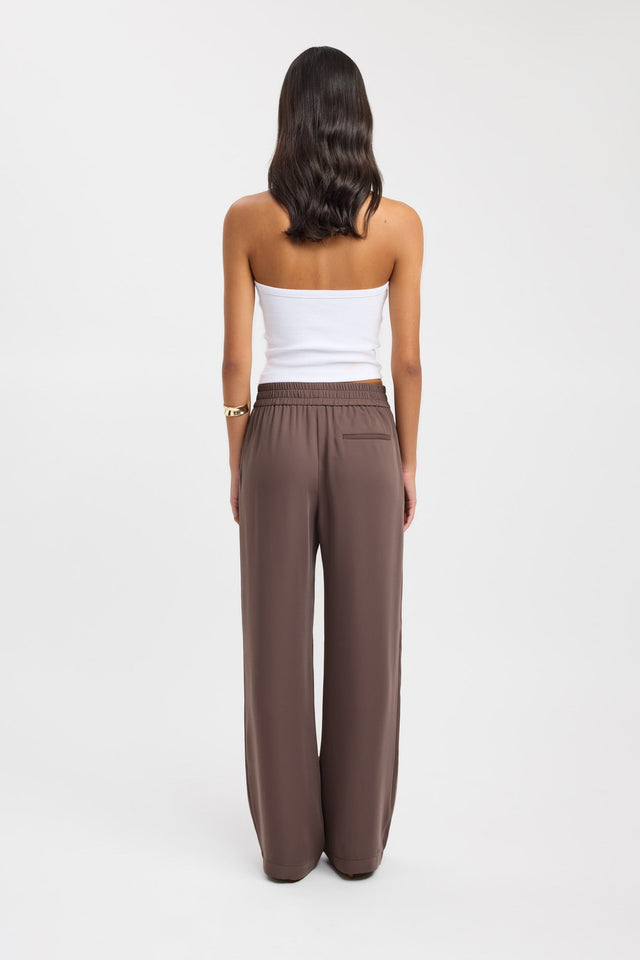 back Maria Wide Leg Pant Kookai Wide-leg High-rise brown womens-regular-pants 