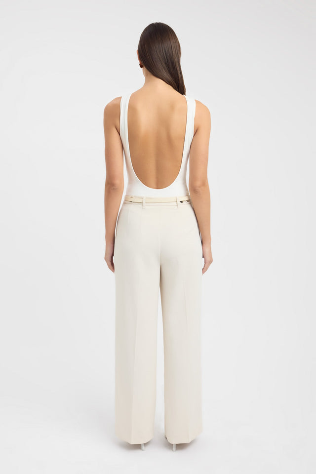 back Niela Bodysuit Kookai Boat neck black womens-bodysuit 