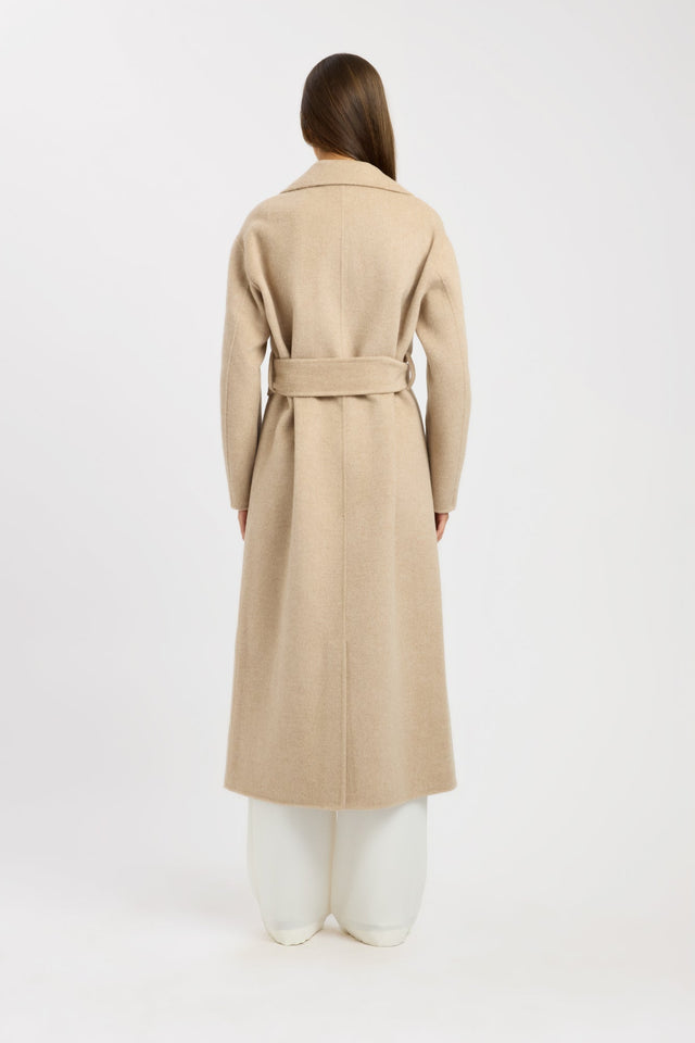 back Rommie Wool Coat Kookai Long sleeve Overcoat Full length womens-coats-and-jackets 