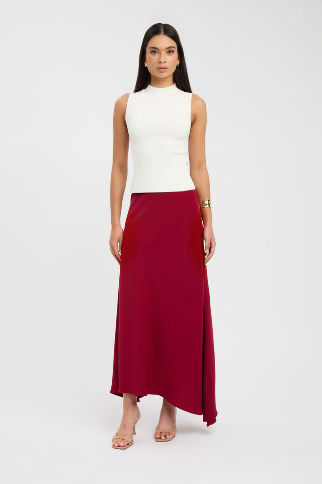 Norway Maxi Skirt Kookai Asymmetry Maxi brown womens-skirts 