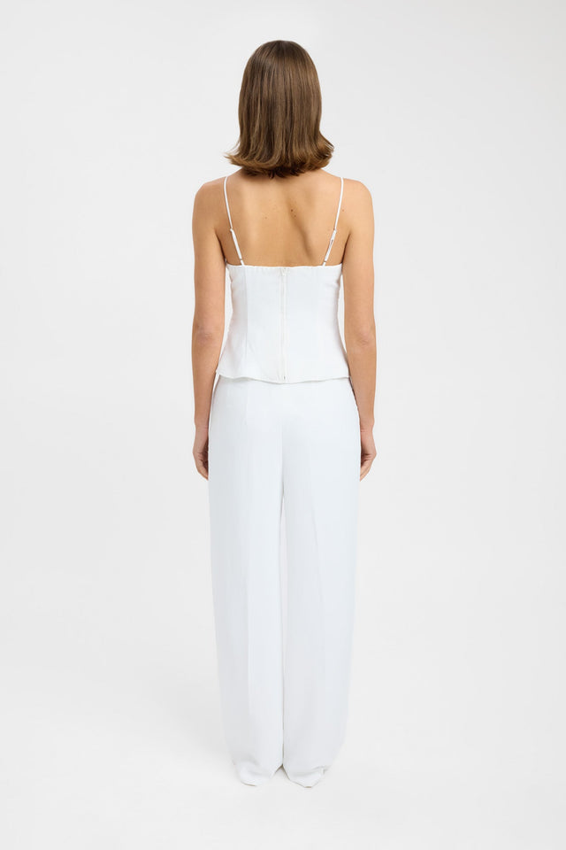 back Opal Cinch Top Kookai Fitted Thin strap Sweetheart black womens-singlets 