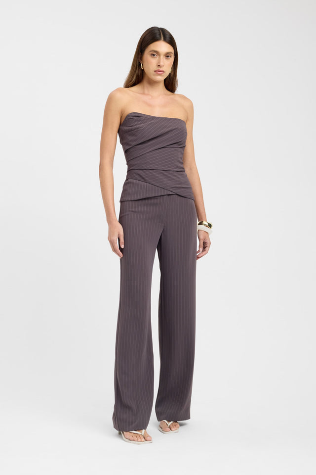 side Oslo Tuck Top Kookai Fitted Sweetheart Sleeveless Womens-Blouse 