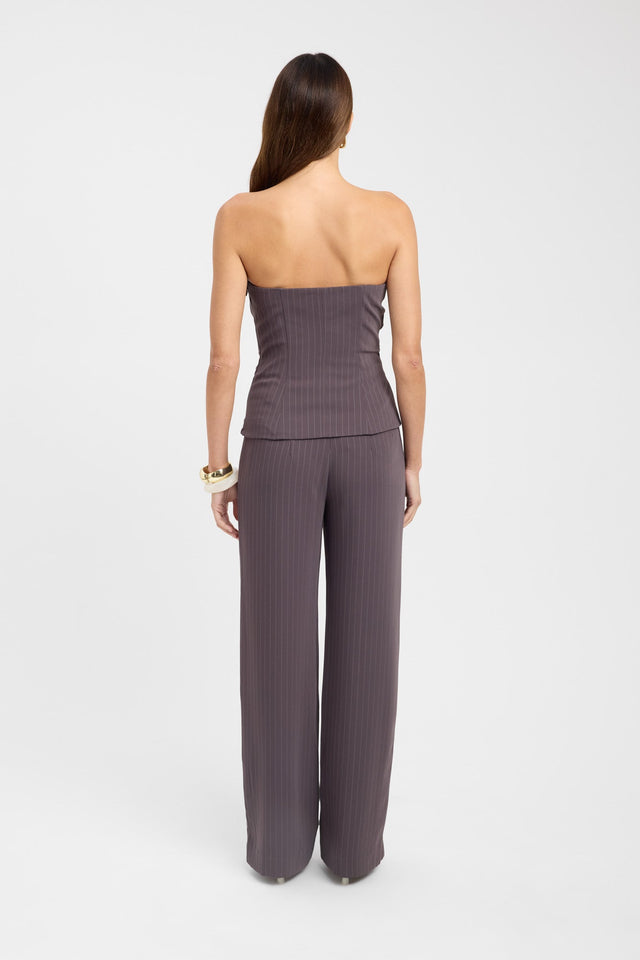 back Oslo Tuck Top Kookai Fitted Asymmetry Sleeveless Womens-Blouse 