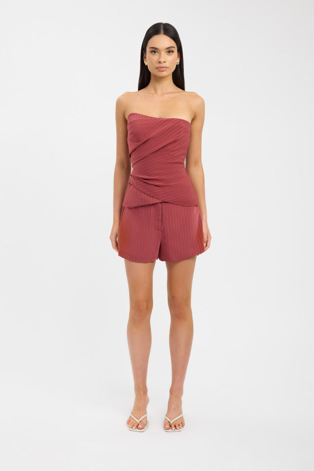 front Oslo Low Rise Shorts Kookai Low-rise Relaxed brown womens-shorts 