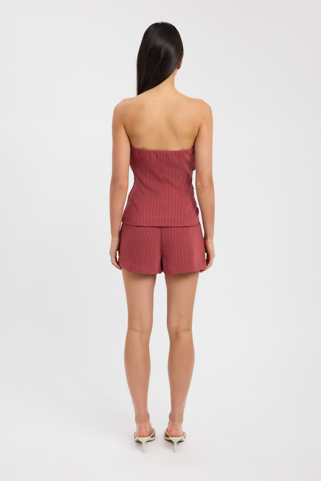 back Oslo Low Rise Shorts Kookai Low-rise Relaxed brown womens-shorts 