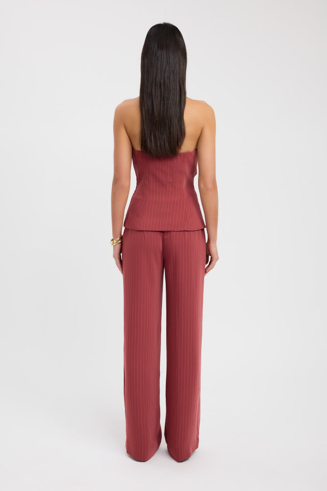 back Oslo Low Rise Pant Kookai relaxed Low-rise brown womens-regular-pants 