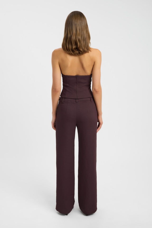 back Oyster Low Cut Top Kookai Fitted Plungeneck Sleeveless Womens-Blouse 