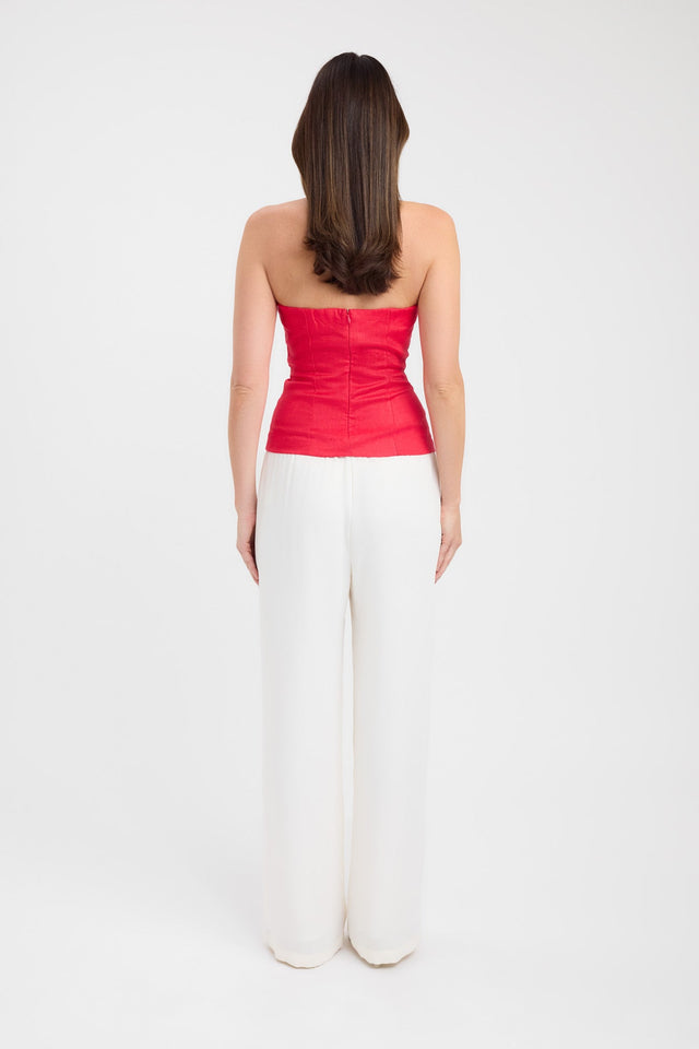 back Palm Halter Top Kookai Fitted Squareneck Sleeveless Womens-Blouse 