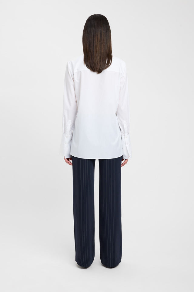 back Percy Tie Belt Shirt Kookai Relaxed V-neck Long sleeve Womens-Blouse 