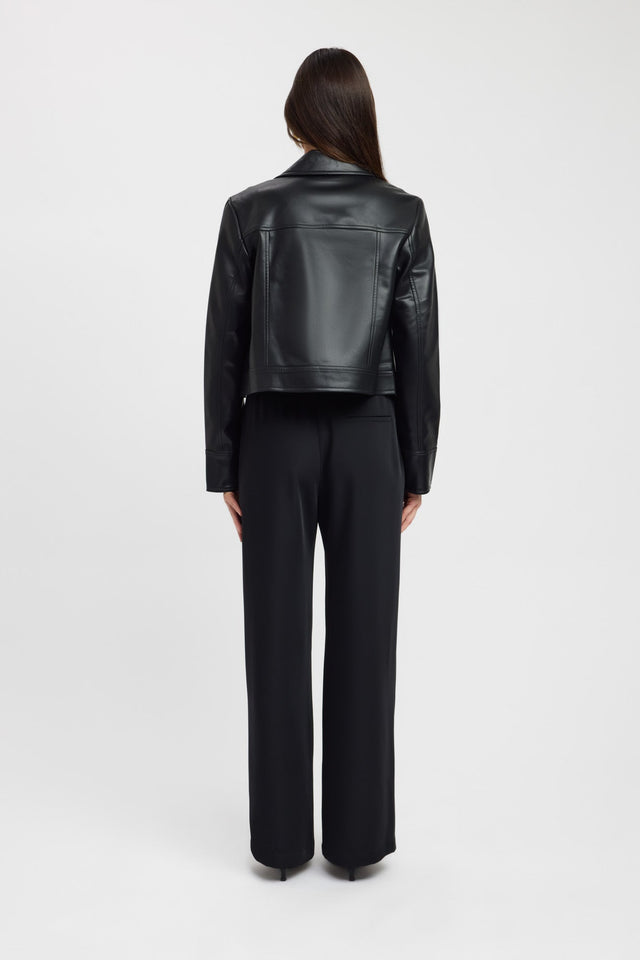 front Phoenix Staple Jacket Kookai Long sleeve Biker Regular white womens-coats-and-jackets 