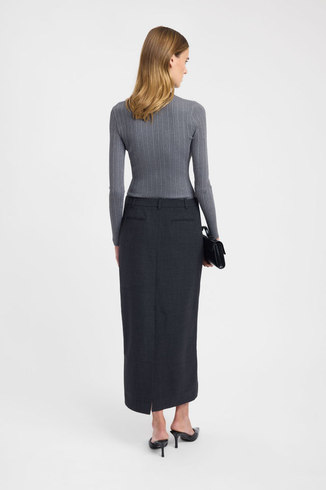 Showcasing the Ashford Maxi Skirt in womens-skirts with straight hem and darkslategrey colour back