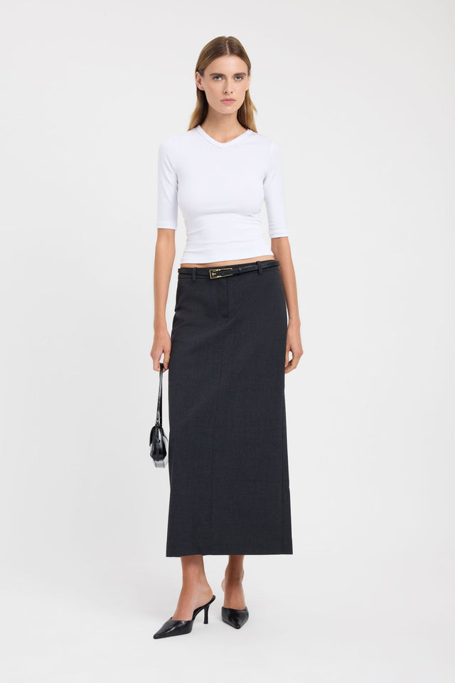 Featuring the Ashford Maxi Skirt in womens-skirts with straight hem and darkslategrey colour on-body