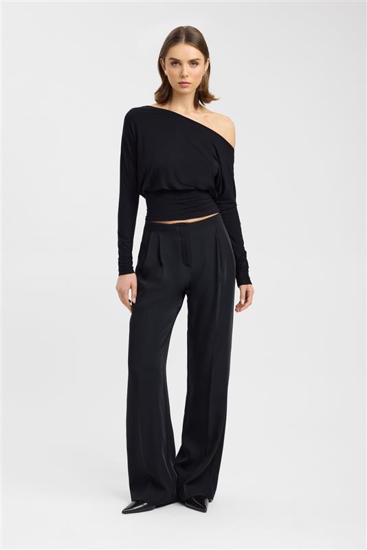 side Anders Top Kookai Relaxed Asymmetry Long sleeve Womens-Blouse 