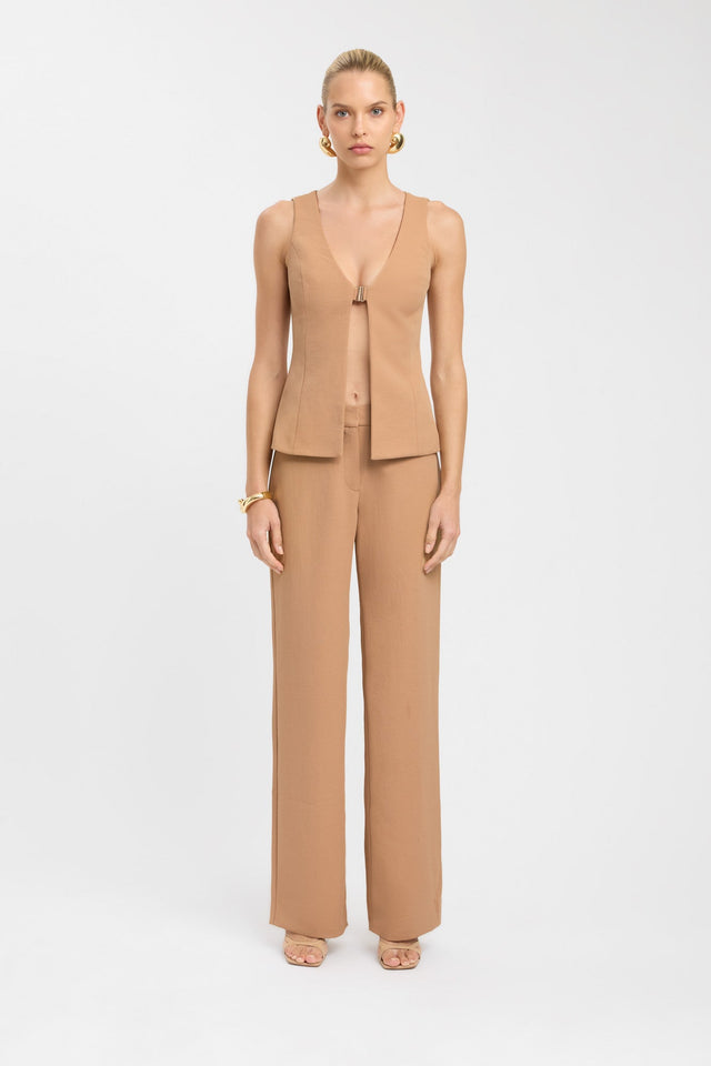 side Ariel Low Rise Pant Kookai Wide-leg Mid-rise beige womens-regular-pants 