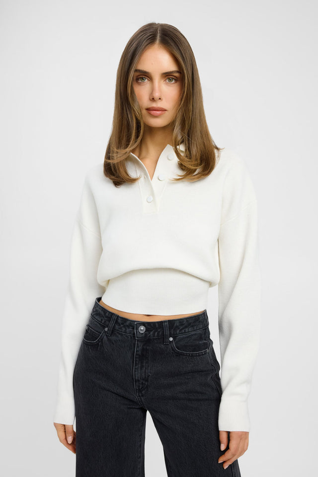 Dalton Long Sleeve Polo Jumper