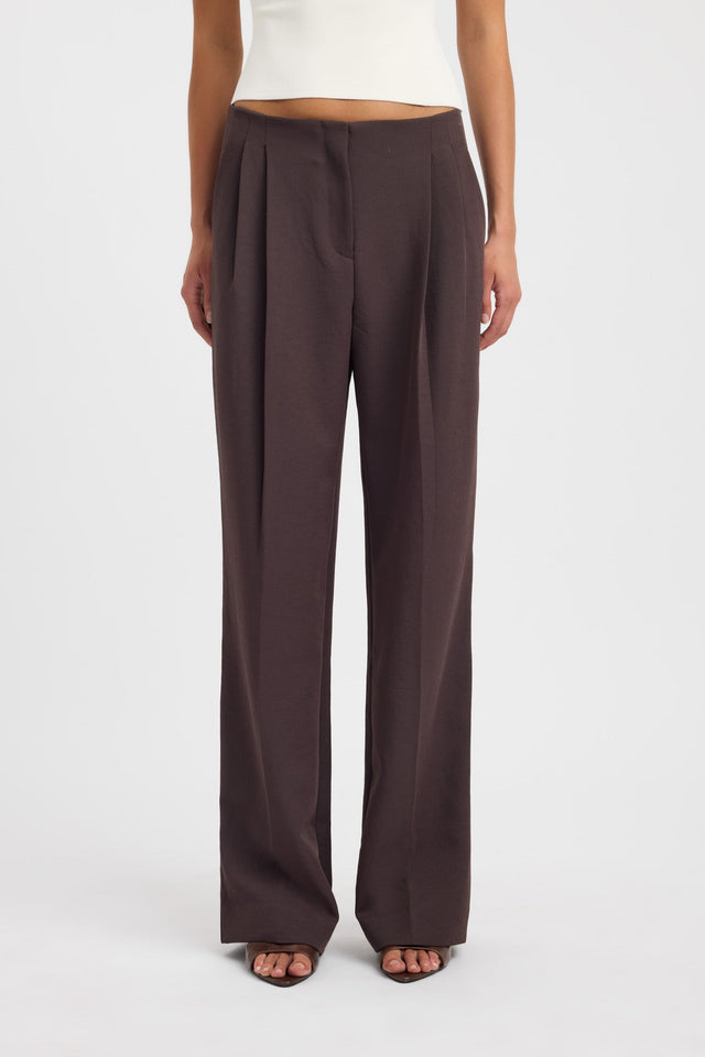 front Ariel Pleated Pant Kookai relaxed Low-rise womens-regular-pants 
