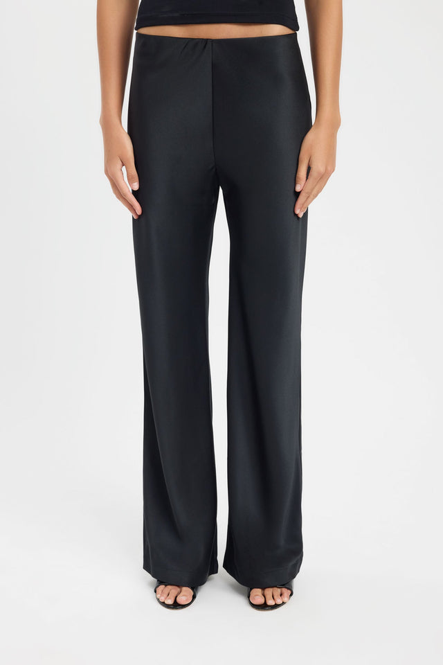 Featuring the Palermo Bias Cut Pant in womens regular pants, wide-leg high-rise black detail