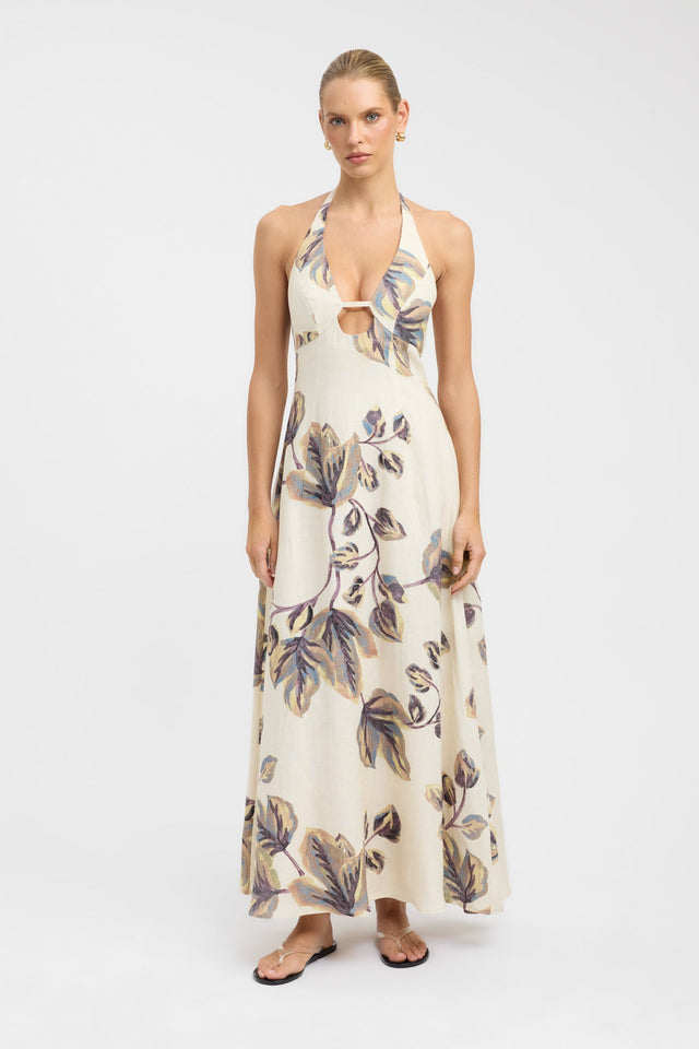 front Isla Maxi Dress Kookai Aline Maxi Relaxed Plungeneck womens-dresses 