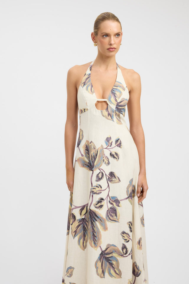 front Isla Maxi Dress Kookai Aline Maxi Relaxed Plungeneck womens-dresses 
