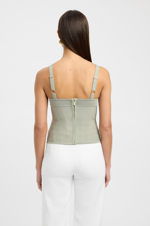 April Corset Top Kookai Relaxed Thin strap Sweetheart white womens-singlets 