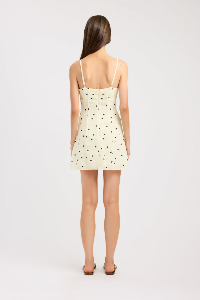 back Sofia Mini Dress Kookai Straight Mini Fitted Sweetheart womens-dresses 