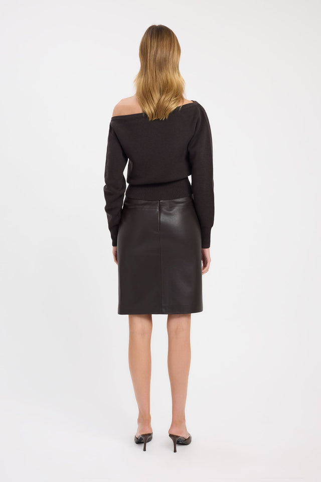 Designed with the Dalton Off Shoulder Jumper womens jumpers with straight neckline, relaxed fit in black back
