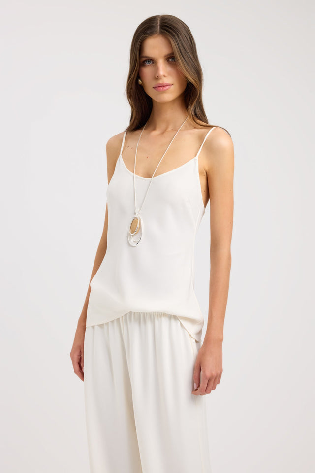 side Maria Long Cami Kookai Relaxed Scoopneck Sleeveless Womens-Blouse 