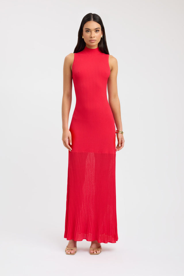 side Manhattan Maxi Dress Kookai Bodycon Maxi Fitted Highneck womens-dresses 