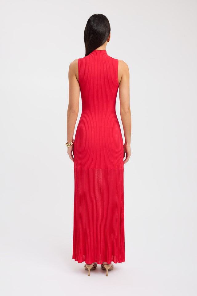 back Manhattan Maxi Dress Kookai Bodycon Maxi Fitted Highneck womens-dresses 