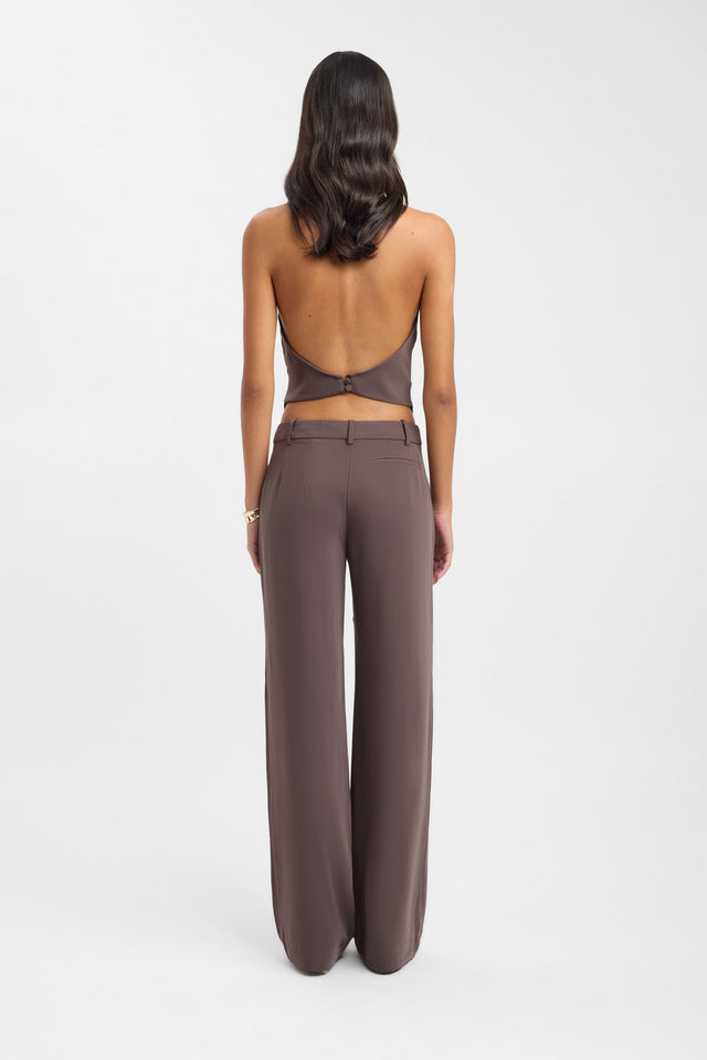 back Norway Low Rise Pant Kookai relaxed Low-rise brown womens-regular-pants 
