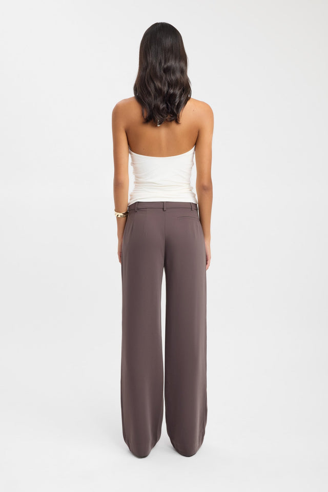 back Norway Low Rise Pant Kookai relaxed Low-rise brown womens-regular-pants 