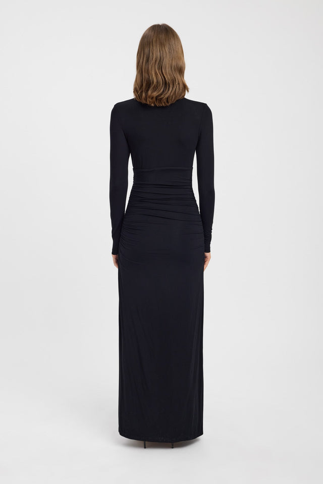 back Solis Maxi Dress Kookai Bodycon Maxi Fitted Plungeneck womens-dresses 