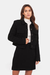Veste courte noire Mary Face